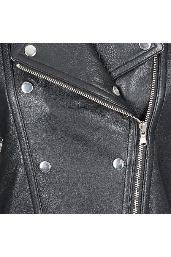 Woman Leather Jacket Rebel Black 3