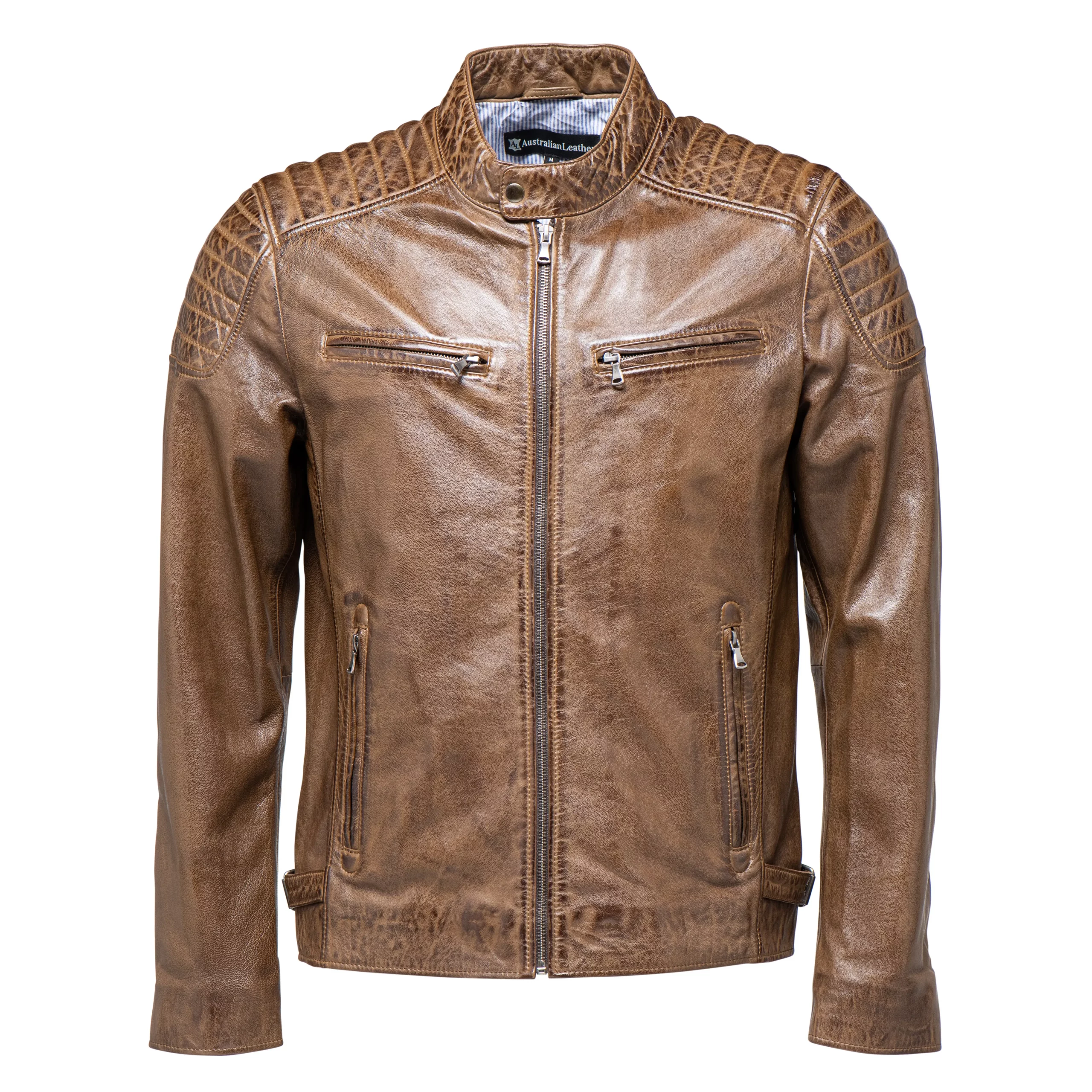 Anvers Washed Sheepskin Leather Jacket Scaled 1